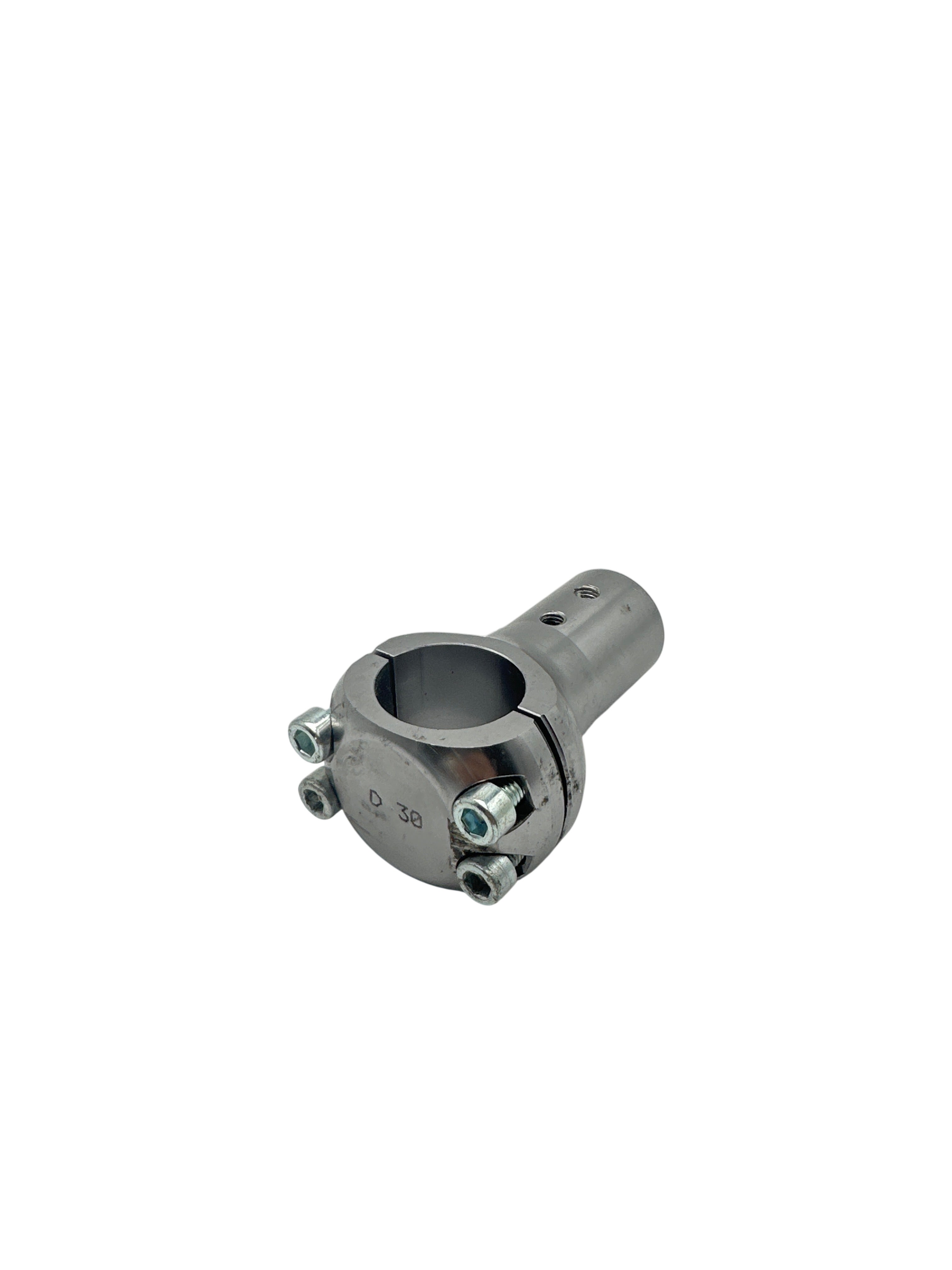30mm Rohrklemme inkl. Gewinde silber