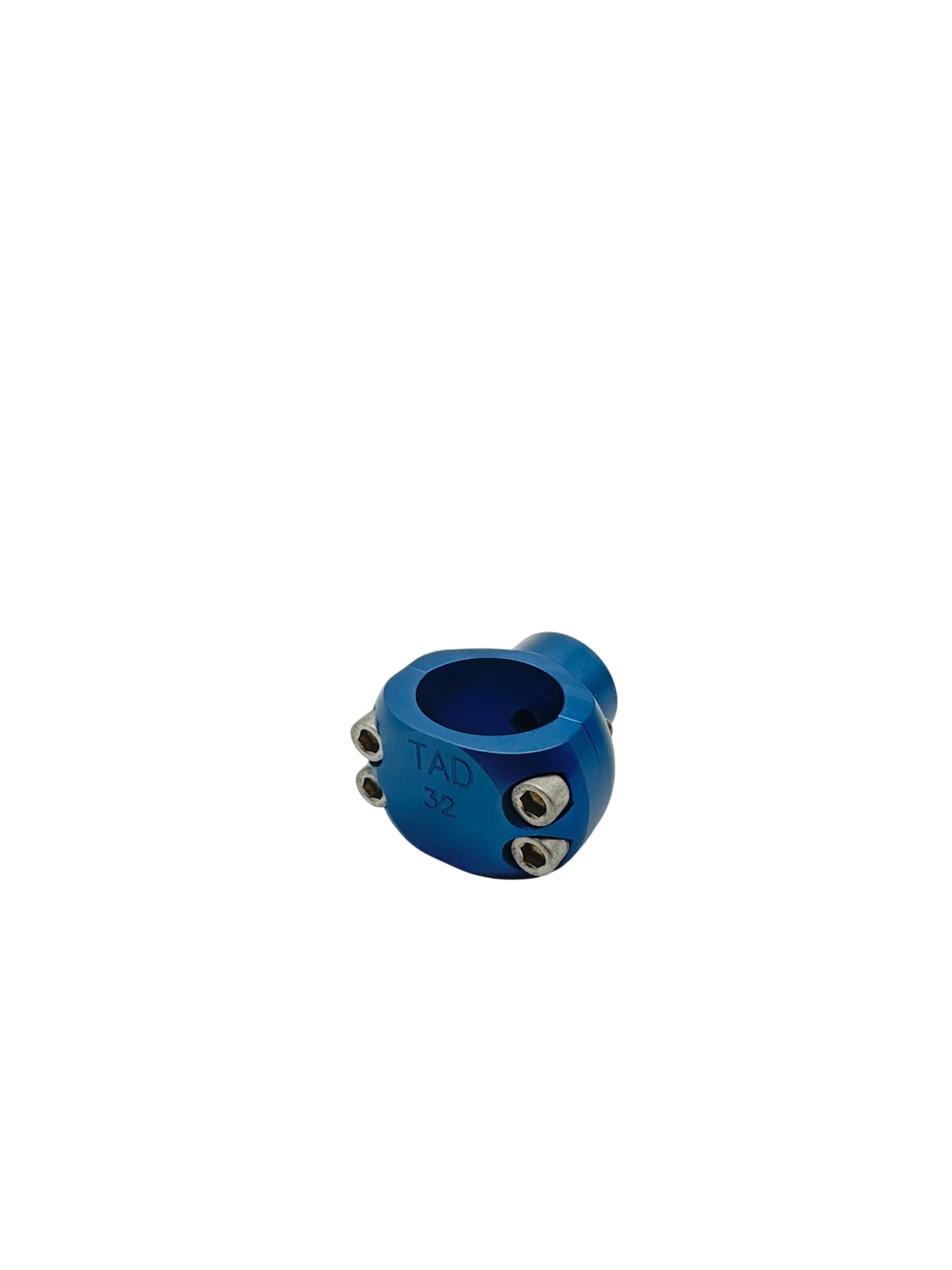 TAD 32mm Rohrklemme inkl. Gewinde blau NEU