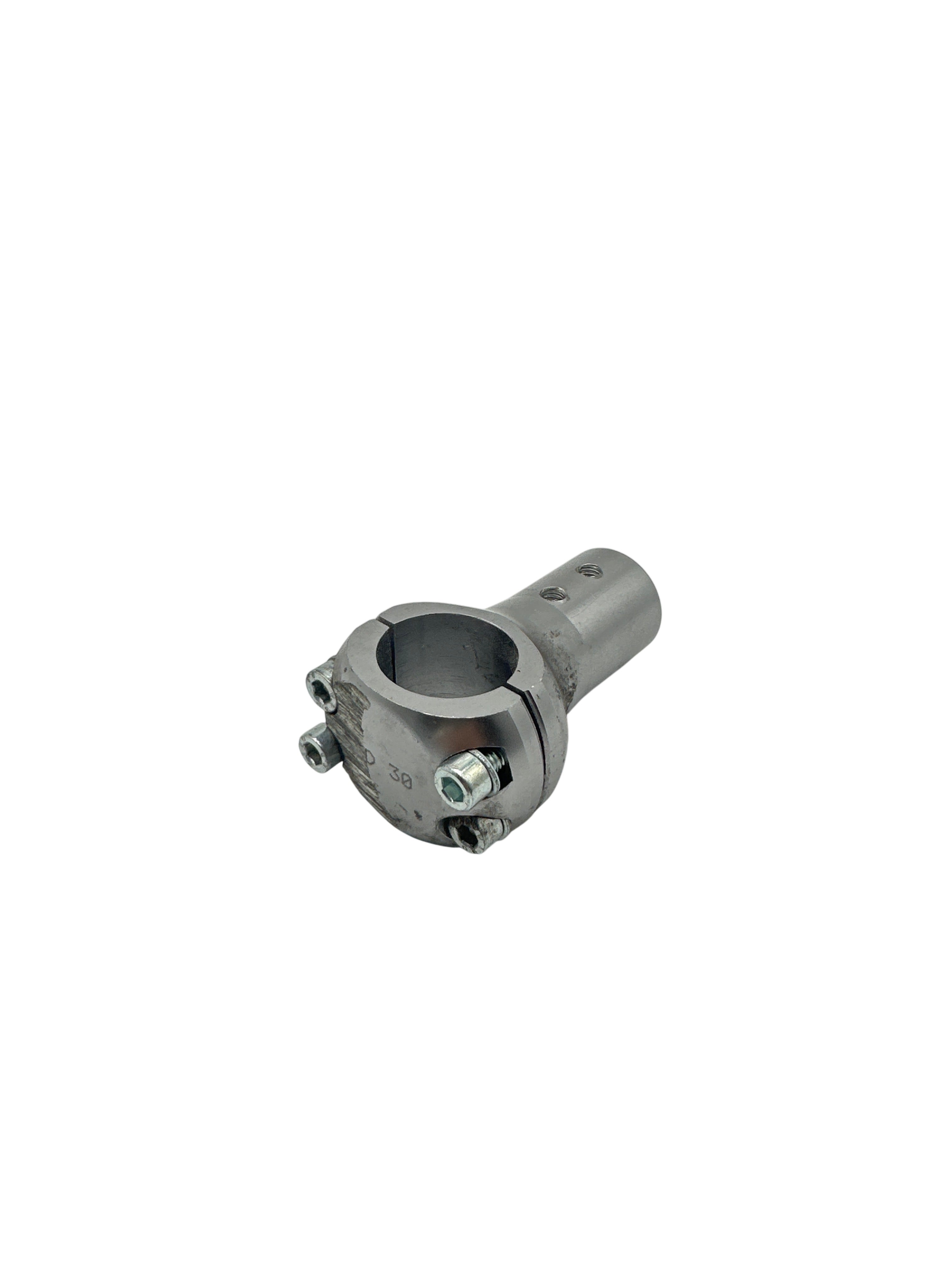 30mm Rohrklemme inkl. Gewinde silber